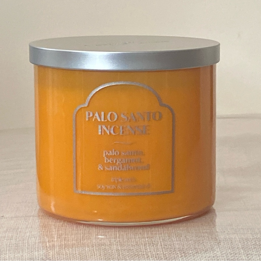 Distant Lands 14oz 3 Wick Palo Santo Incense Scented Jar Candle